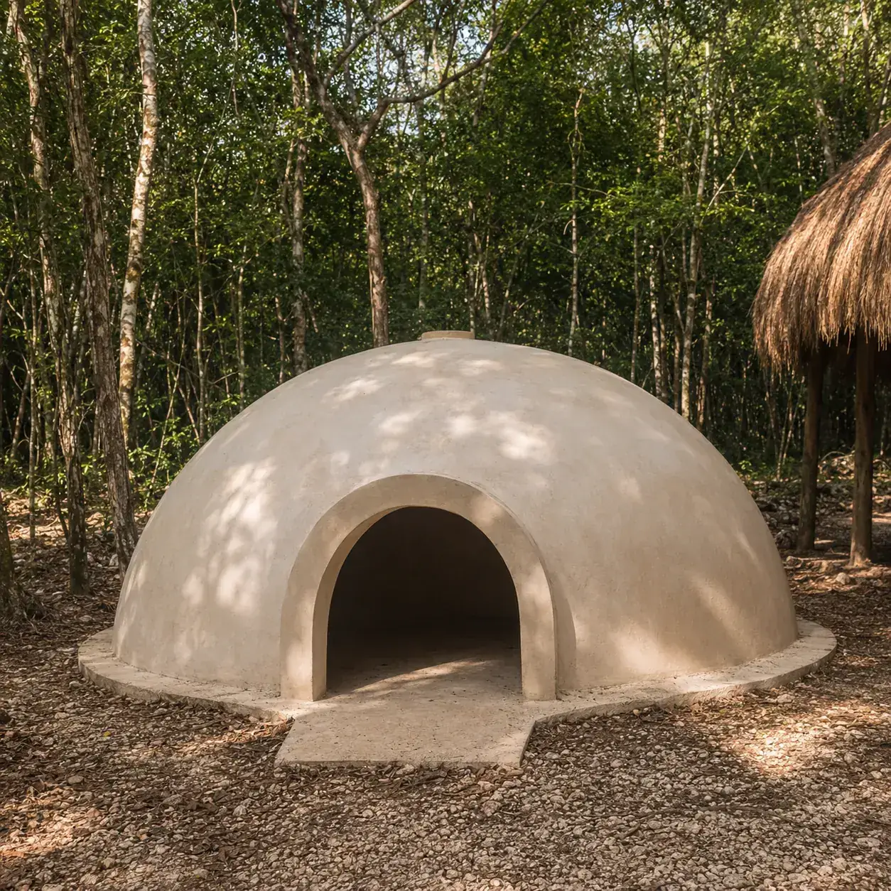 El temazcal ancestral, entre los árboles